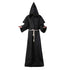 Halloween Costumes Monk Hooded Robe Cloak Cape Friar Medieval Priest Comic Con Party Costumes - menochic